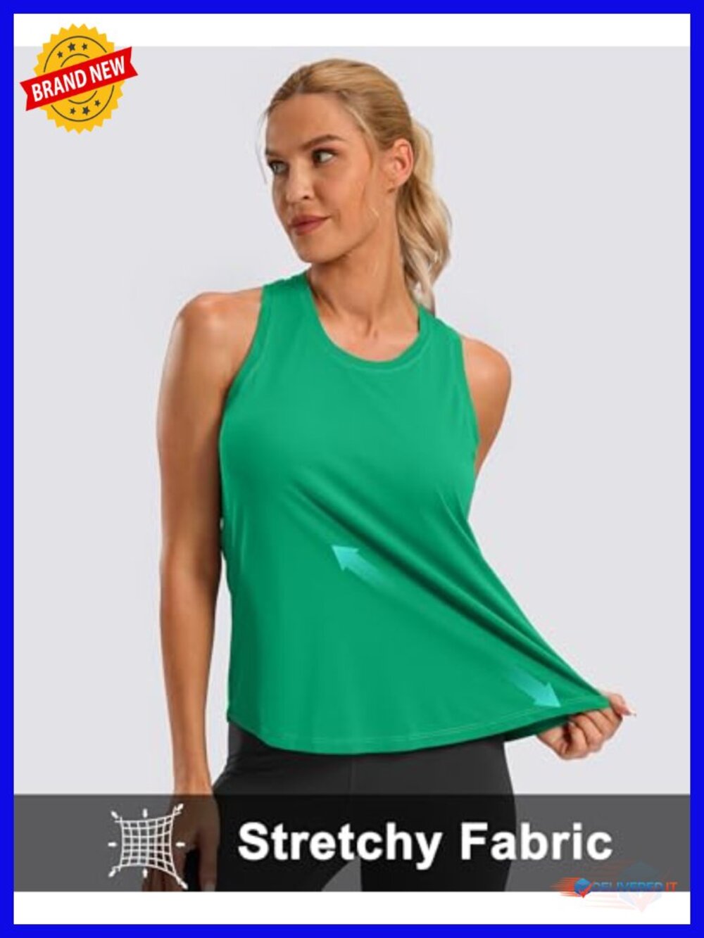 Loose Fit Racerback Tank Top Quick-Dry Athletic Yoga Top Sleeveless Running Gym - Picture 6 of 6